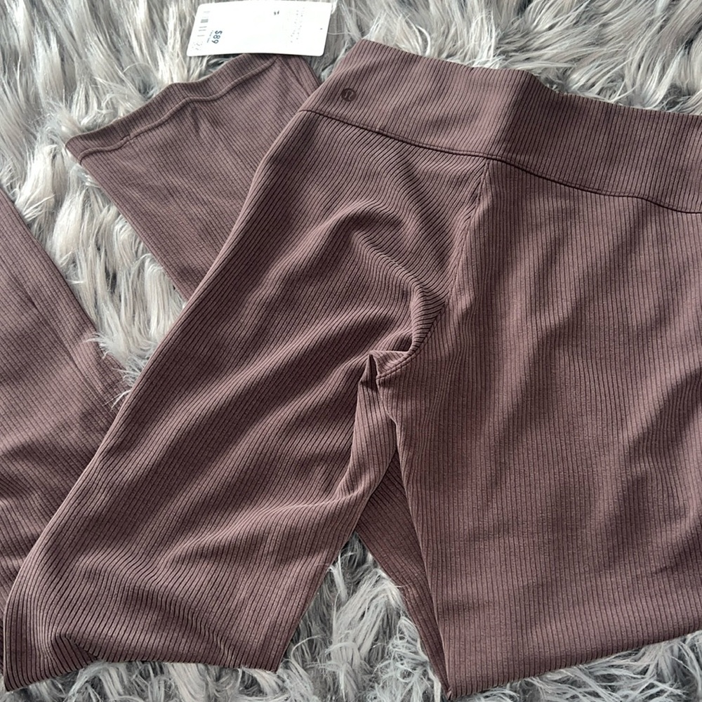 Lululemon rubbed soft stream flared pant -  color espresso size 6